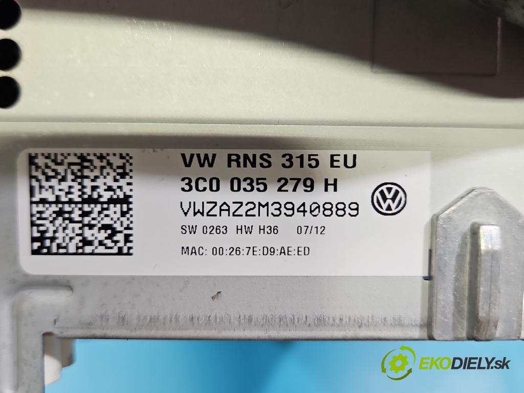 Vw Passat B7 2010-2014 2.0 tdi 140 HP manual 103 kW 1968 cm3 5- Radio originál 3C0035279H