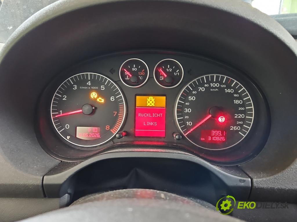Audi A3 8P 2003-2012 2.0 FSI 150 HP manual 110 kW 1984 cm3 3- prístrojovka/ budíky 8P0920930G (Prístrojová doska)
