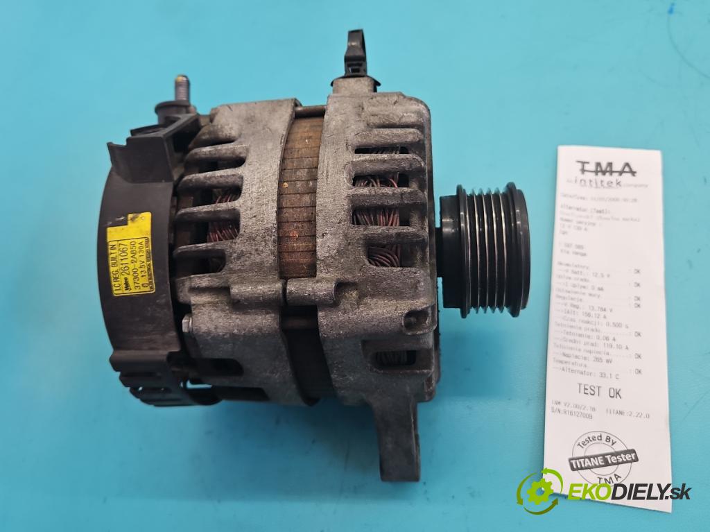 Kia Venga 1.6 crdi 116 HP manual 85 kW 1582 cm3 5- Alternator 37300-2A850 (Alternátor)
