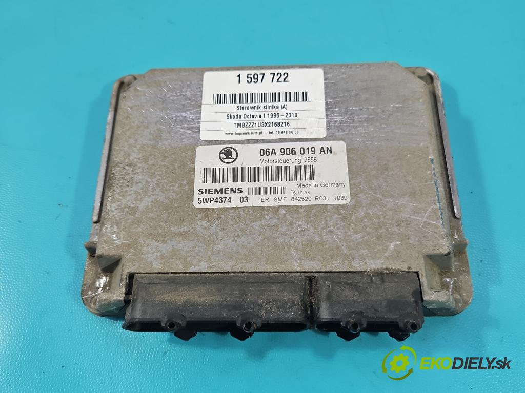Skoda Octavia I 1996-2010 1.6 8V 101 HP manual 74 kW 1595 cm3 5- riadiaca jednotka motora 06A906019AN