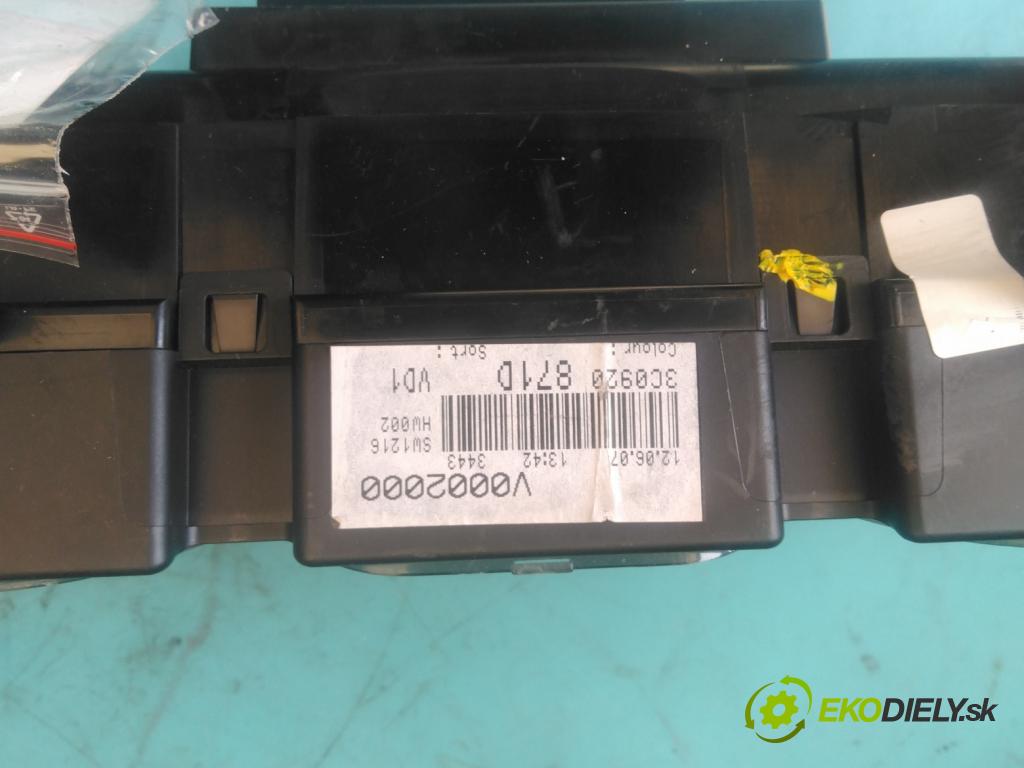 Vw Passat B6 2005-2010 2.0 FSI 150 HP automatic 110 kW 1984 cm3 4- prístrojovka/ budíky 3C0920871D (Prístrojová doska)