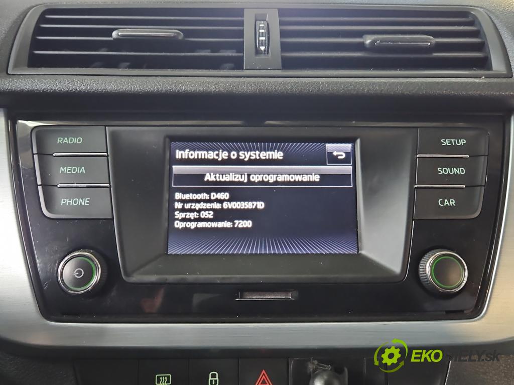 Skoda Fabia III 2014-2021 1.4 tdi 105 HP manual 77 kW 1422 cm3 5- Radio originál 6V0035871D