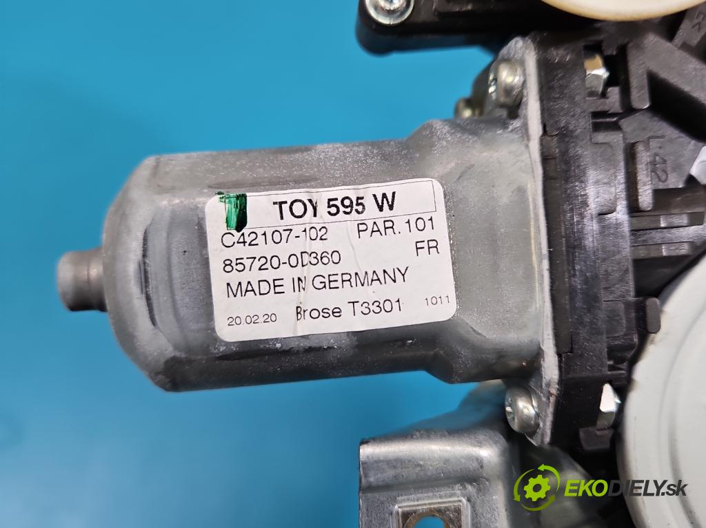 Toyota Yaris III 2011-2020 1.5 vvti 111KM manual 82 kW 1496 cm3 5- mechanizmus okna predné ľavý 85720-0D360