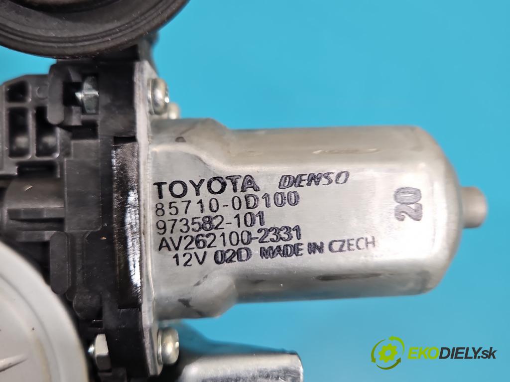 Toyota Yaris III 2011-2020 1.5 vvti 111KM manual 82 kW 1496 cm3 5- mechanizmus okna predné pravý 85710-0D100