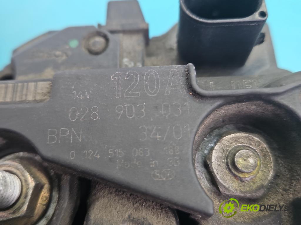 Vw Passat B5 1995-2005 1.9 tdi 101 HP manual 74 kW 1896 cm3 4- Alternator 028903031 (Alternátor)