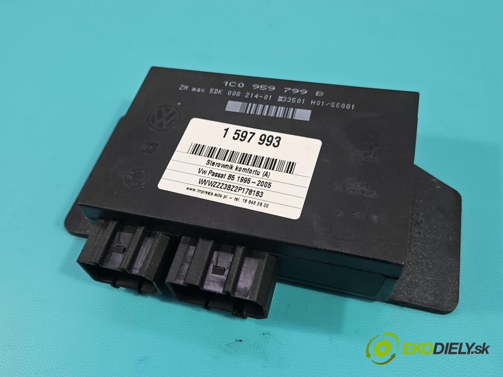 Vw Passat B5 1995-2005 1.9 tdi 101 HP manual 74 kW 1896 cm3 4- riadiaca jednotka komfortu 1C0959799B