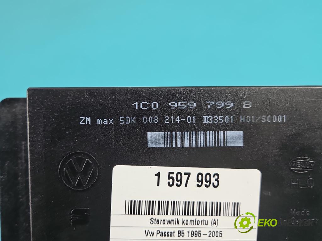 Vw Passat B5 1995-2005 1.9 tdi 101 HP manual 74 kW 1896 cm3 4- riadiaca jednotka komfortu 1C0959799B