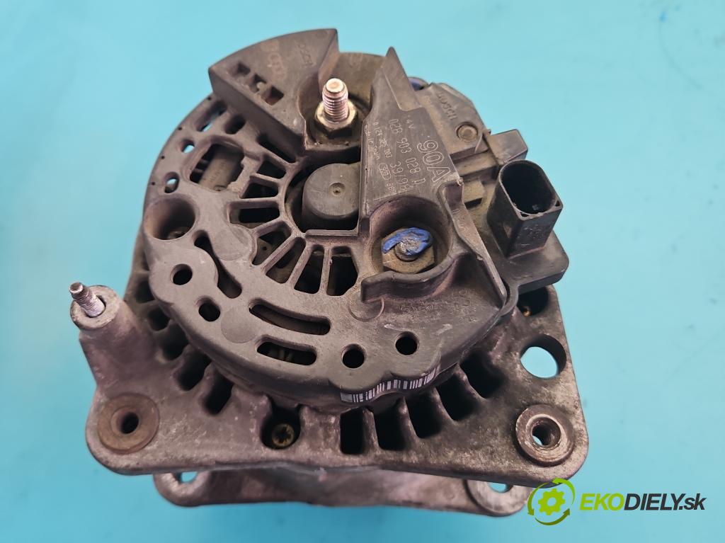 Audi A3 8L 1996-2003 1.6 8V 101 HP manual 74 kW 1595 cm3 3- Alternator 028903028D (Alternátor)
