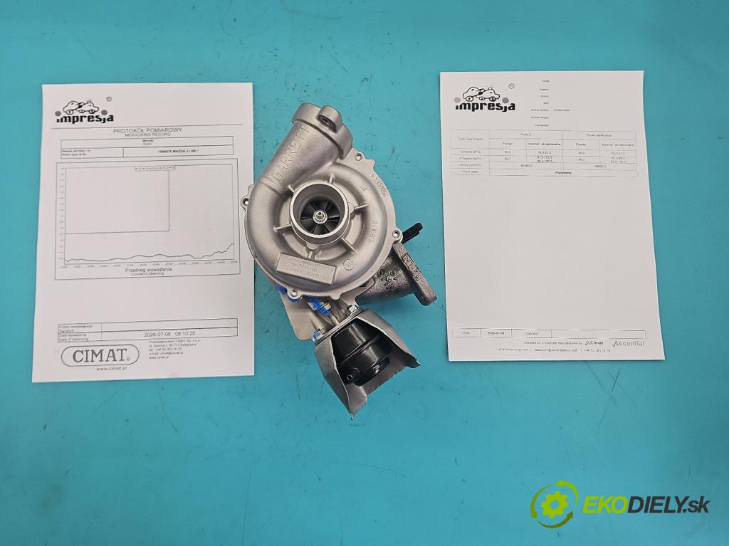 Mazda 3 I BK 2003-2009 1.6 citd 109 hp manual 80 kW 1560 cm3 5- Turbodmychadlo repasováno 753420-4