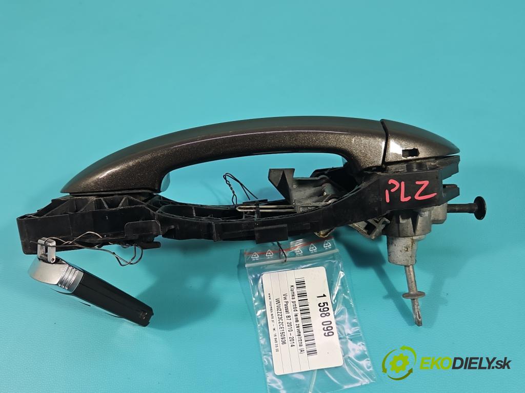 Vw Passat B7 2010-2014 2.0 tdi 140 HP manual 103 kW 1968 cm3 5- rukoväť predné ľavé mimo: 3C0837885H (Kľučka dverí vonkajšia predná ľavá)
