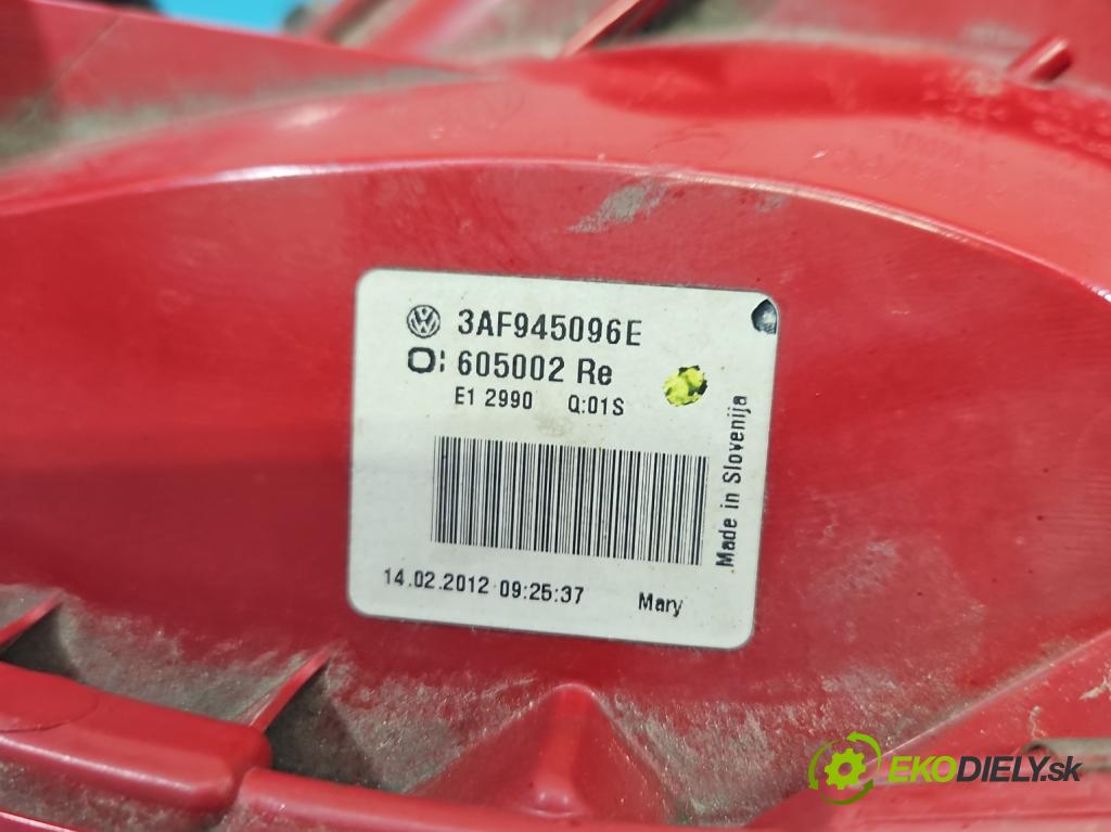 Vw Passat B7 2010-2014 2.0 tdi 140 HP manual 103 kW 1968 cm3 5- svetlo / reflektor zadné pravé blatník 3AF945096E