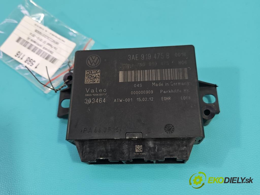 Vw Passat B7 2010-2014 2.0 tdi 140 HP manual 103 kW 1968 cm3 5- riadiaca jednotka parkovaní: 3AE919475B