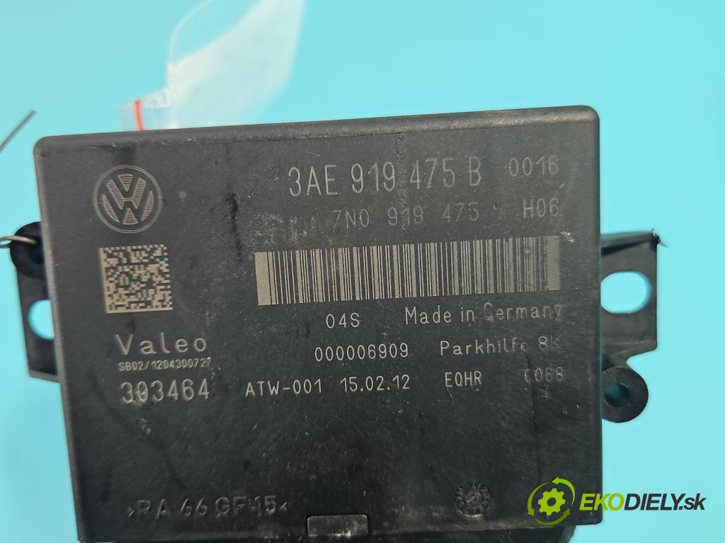 Vw Passat B7 2010-2014 2.0 tdi 140 HP manual 103 kW 1968 cm3 5- riadiaca jednotka parkovaní: 3AE919475B
