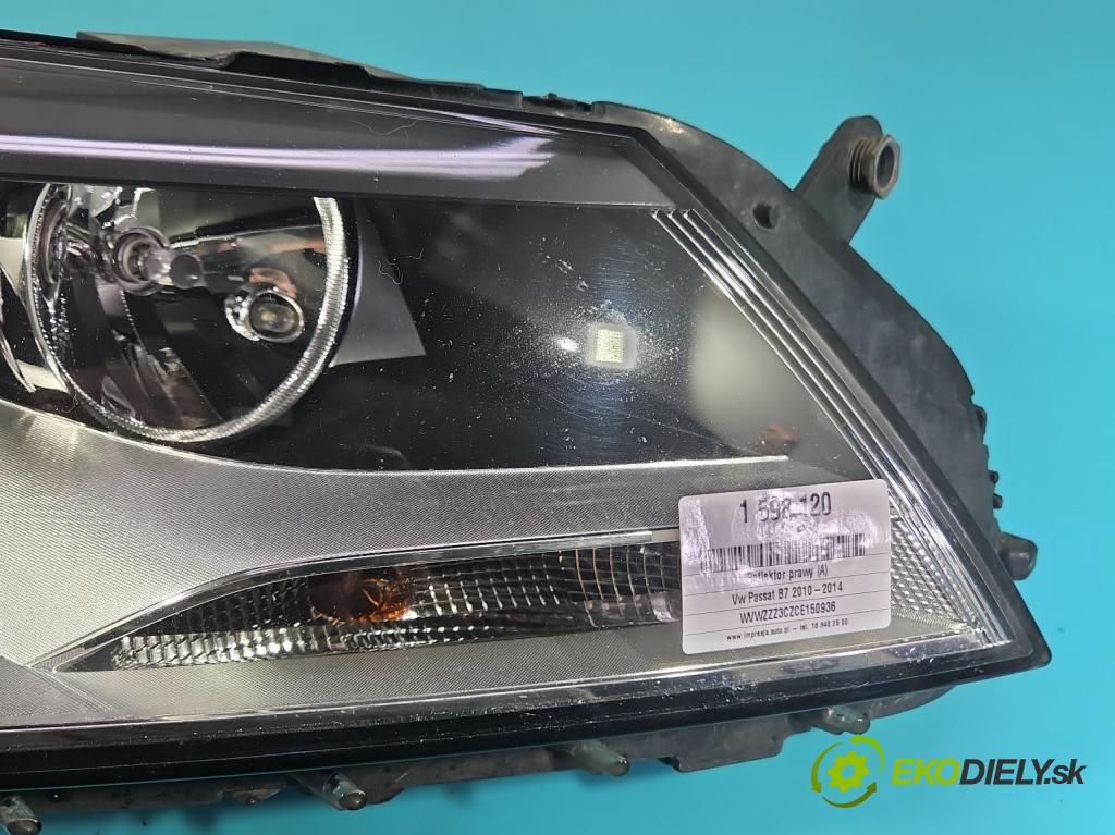 Vw Passat B7 2010-2014 2.0 tdi 140 hp manual 103 kW 1968 cm3 5- světlo pravý 3AB941006 (Pravé přední světlo)