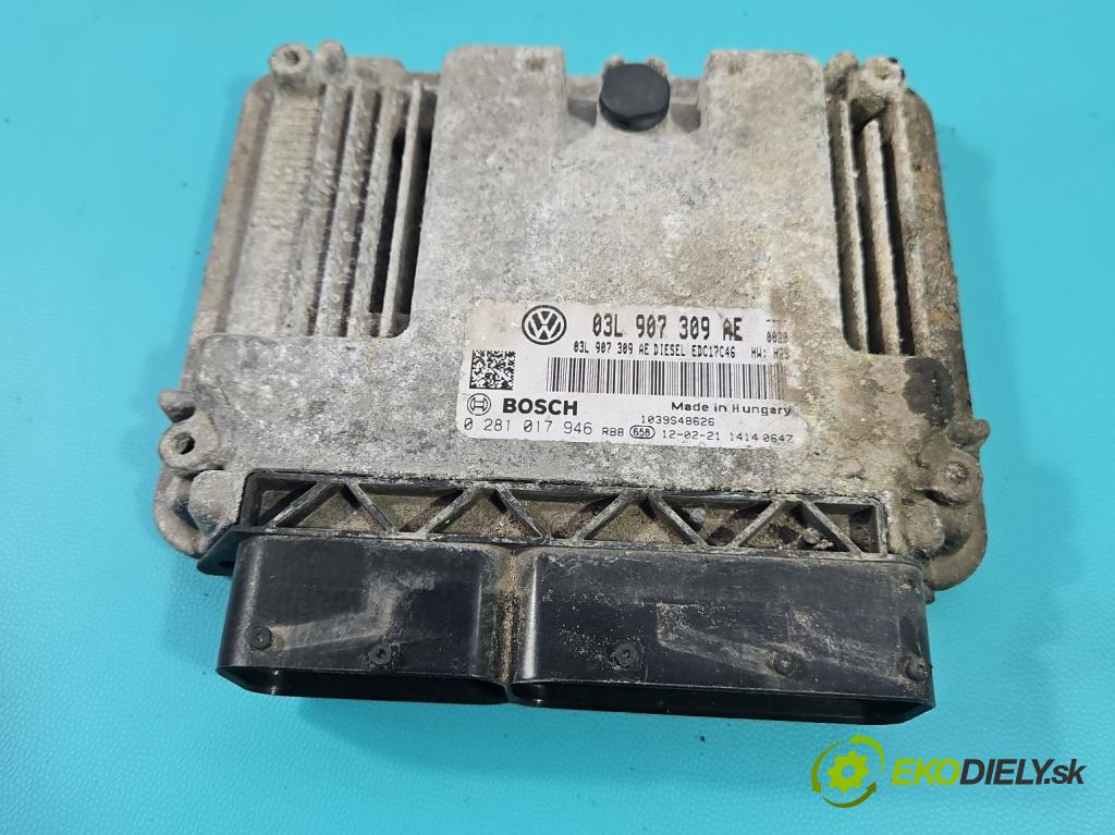 Vw Passat B7 2010-2014 2.0 tdi 140 HP manual 103 kW 1968 cm3 5- riadiaca jednotka motora 03L907309AE