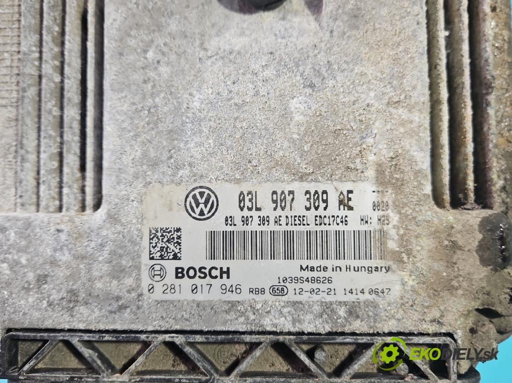 Vw Passat B7 2010-2014 2.0 tdi 140 HP manual 103 kW 1968 cm3 5- riadiaca jednotka motora 03L907309AE
