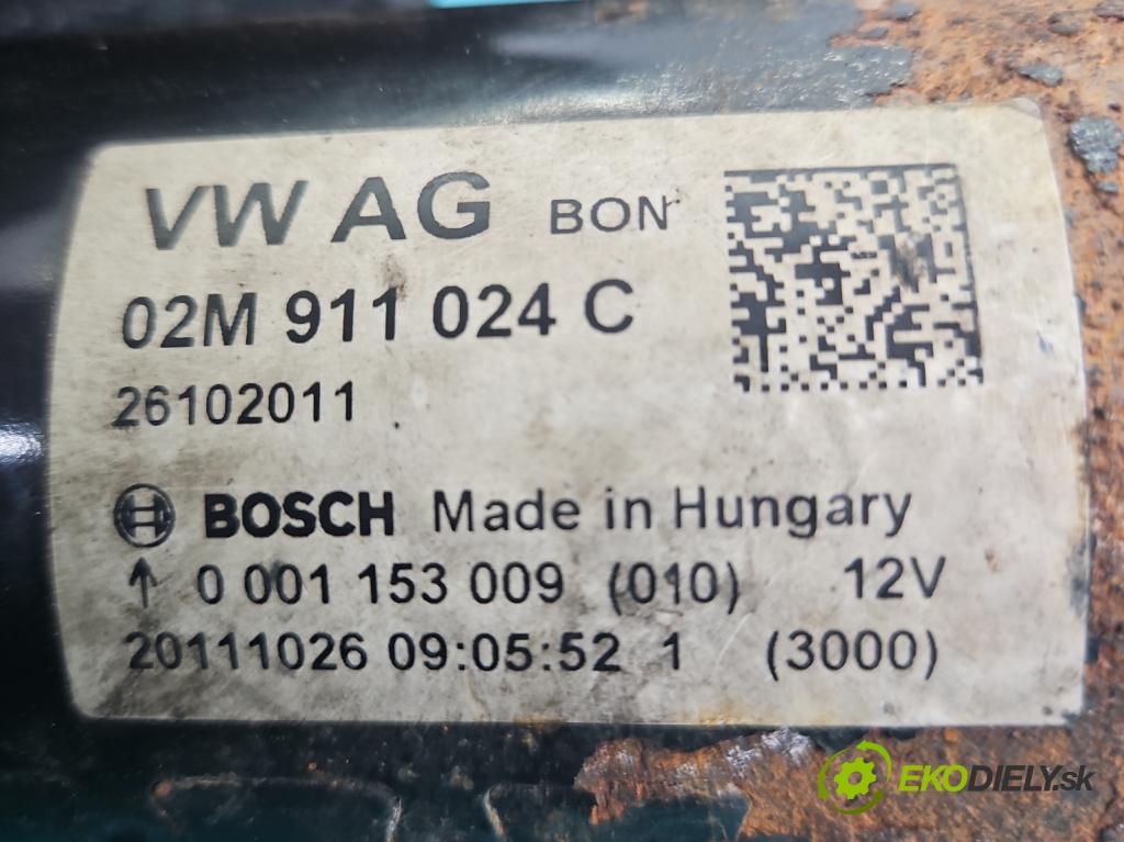 Vw Passat B7 2010-2014 2.0 tdi 140 HP manual 103 kW 1968 cm3 5- štartér 02M911024C (Štartér)