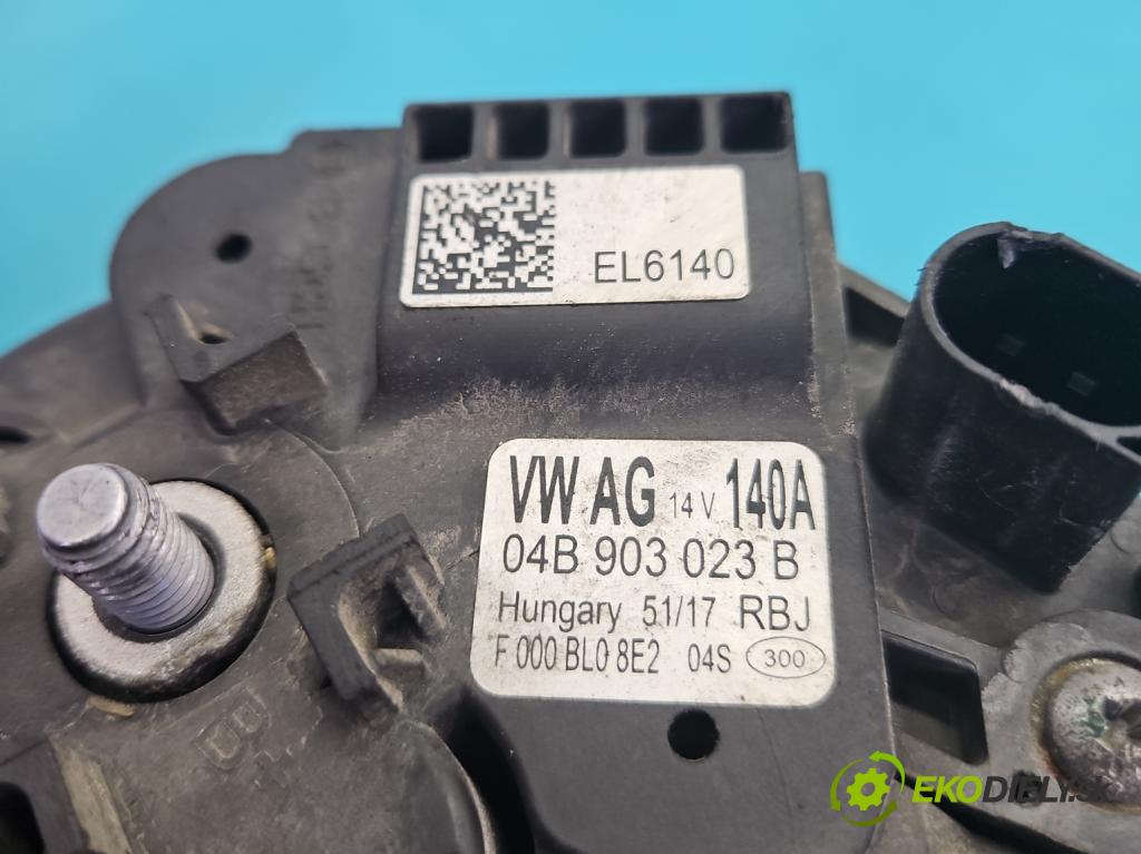 Skoda Fabia III 2014-2021 1.4 tdi 105 HP manual 77 kW 1422 cm3 5- Alternator 04B903023B (Alternátor)
