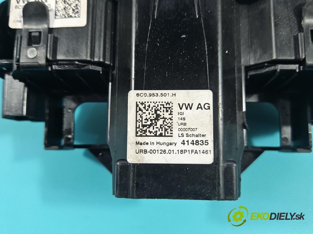 Skoda Fabia III 2014-2021 1.4 tdi 105 HP manual 77 kW 1422 cm3 5- prepínač komplex: 6C0953513D (Prepínacie páčky pod volantom)