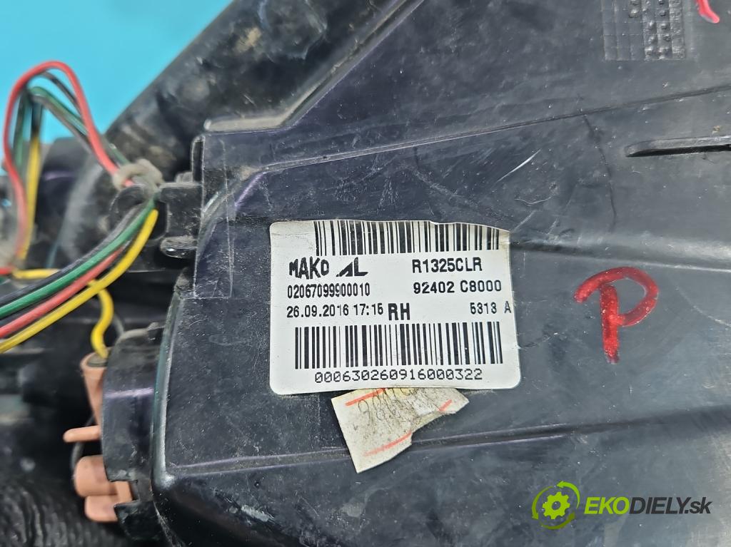 Hyundai i20 II 2014-2020 1.2 16V 84KM manual 62 kW 1248 cm3 5- svetlo / reflektor zadné pravé blatník 92402-C8000
