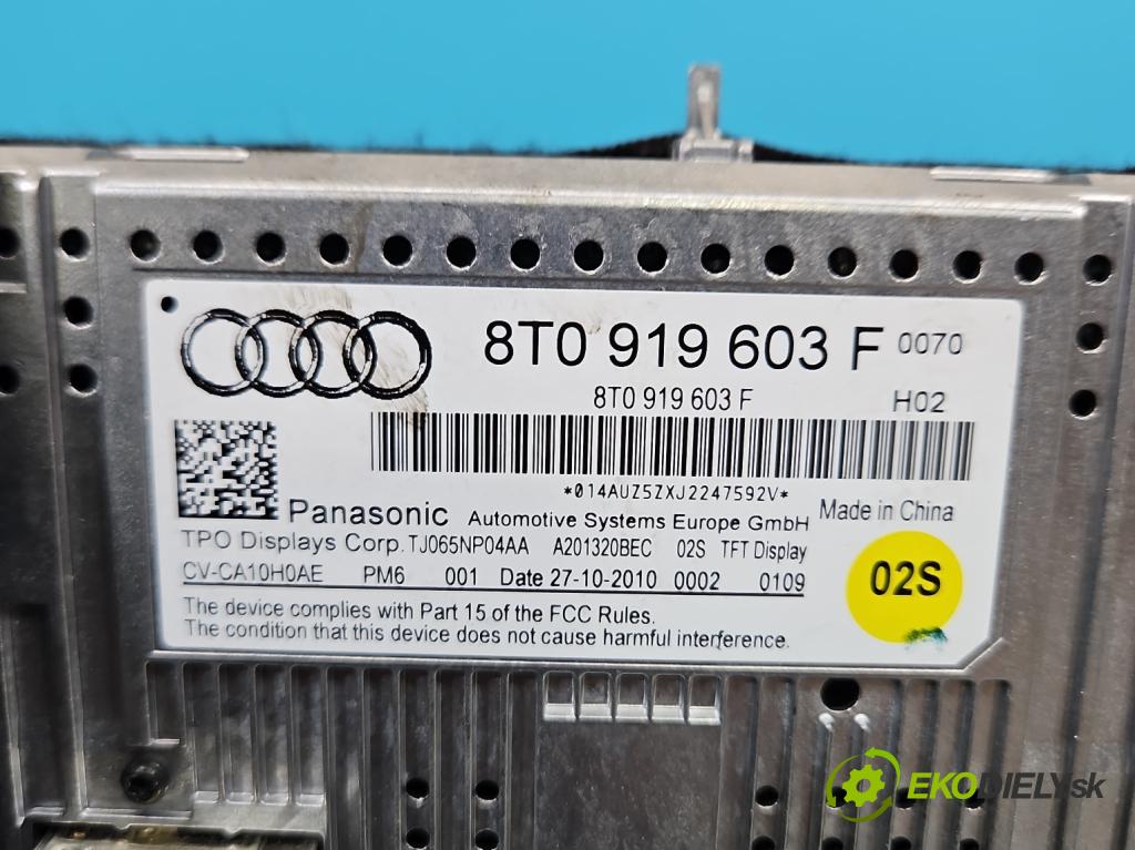 Audi A4 B8 2007-2015 2.0 tdi 120 HP manual 88 kW 1968 cm3 4- Zobrazit: 8T0919603F (Prístrojová doska)