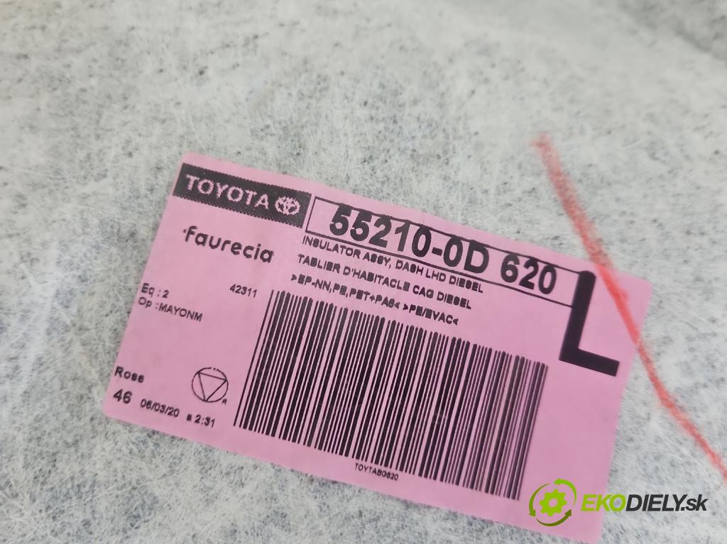 Toyota Yaris III 2011-2020 1.5 vvti 111KM manual 82 kW 1496 cm3 5- Zvuková izolácia ostatné 55210-0D620