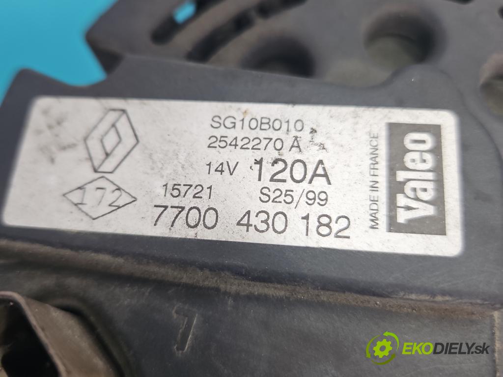 Renault Scenic I 1996-2003 1.9 dti 98 HP manual 72 kW 1870 cm3 5- Alternator 7700430182 (Alternátor)