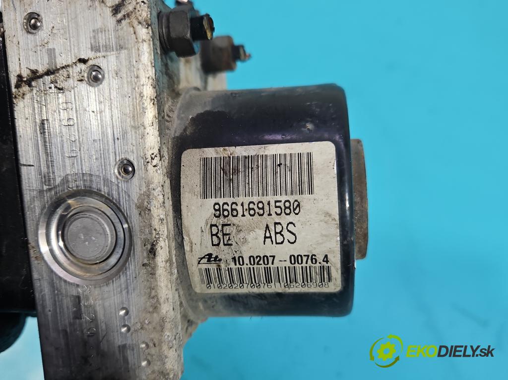 Peugeot 207 1.4 16V 88 HP manual 65 kW 1360 cm3 3- čerpadlo abs 9661691580 (Pumpa ABS)