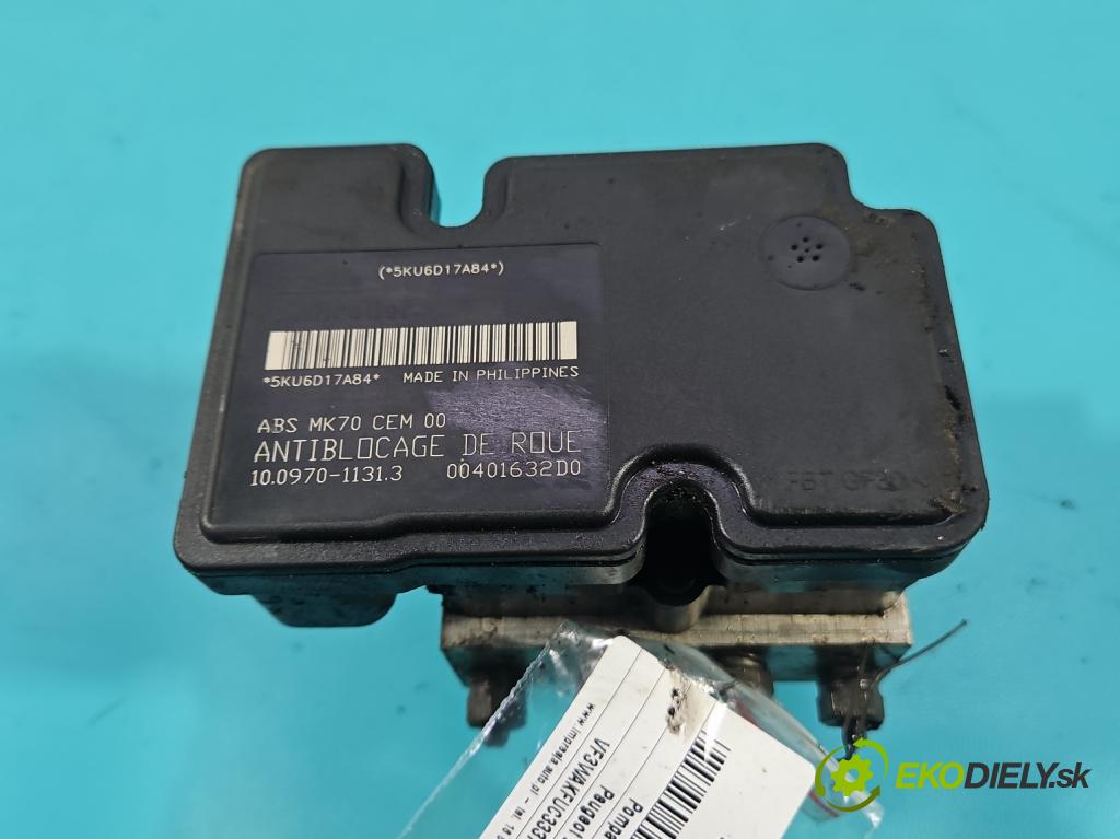 Peugeot 207 1.4 16V 88 HP manual 65 kW 1360 cm3 3- čerpadlo abs 9661691580 (Pumpa ABS)
