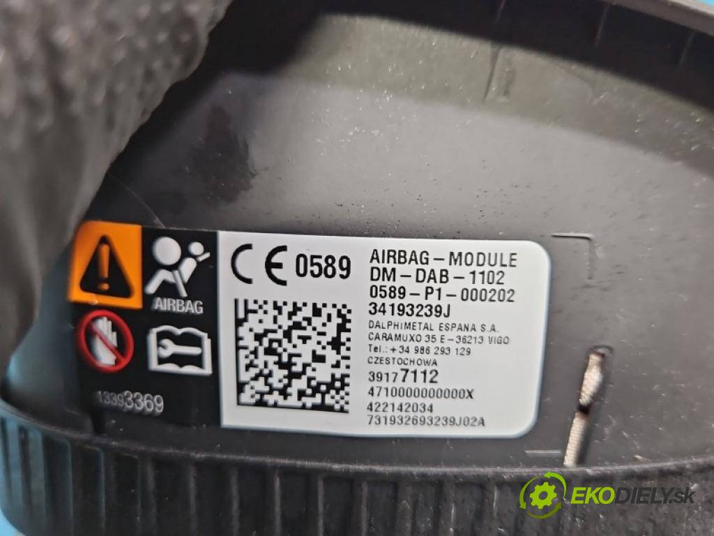 Opel Astra V  2015-2022 1.2 12V 131 HP manual 96 kW 1199 cm3 5- airbag vzduch: Řidiči: 34210358G (Airbag)