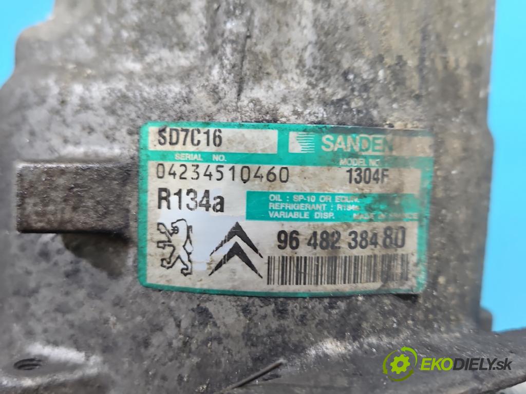 Peugeot 407 1.6 hdi 109 HP manual 80 kW 1560 cm3 5- Kompresor: klimatizácie 9648238480 (Kompresor klimatizácie)