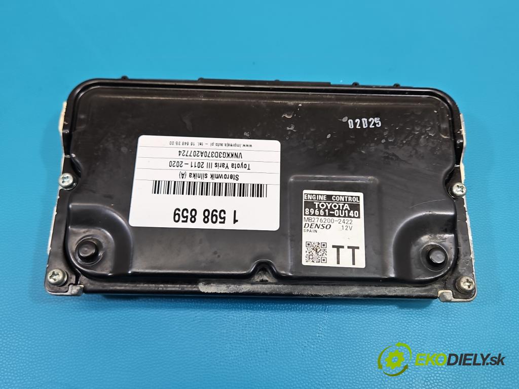 Toyota Yaris III 2011-2020 1.5 vvti 111KM manual 82 kW 1496 cm3 5- riadiaca jednotka motora 89661-0U140
