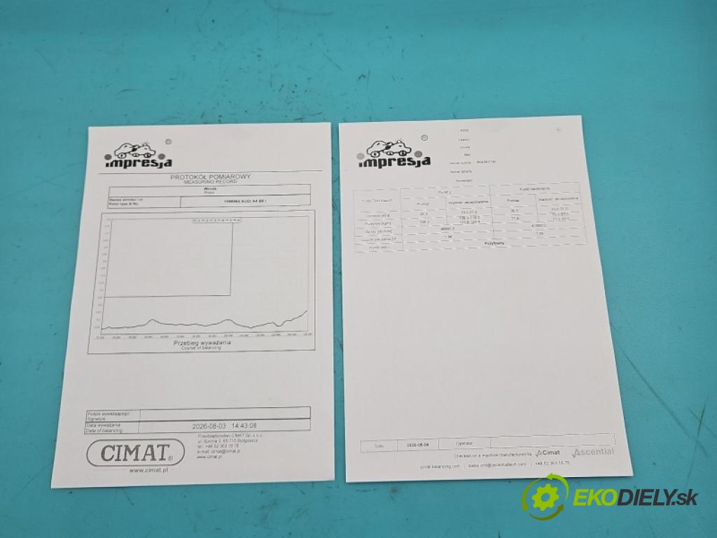 Audi A4 B8 2007-2015 2.0 tdi 120 hp manual 88 kW 1968 cm3 4- Turbodmychadlo repasováno BV43B-0190