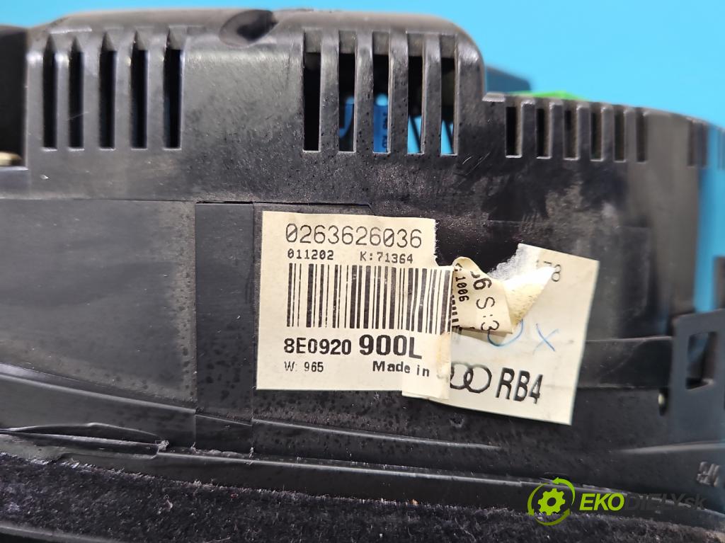 Audi A4 B6 2000-2004 2.0 FSI 150 HP manual 110 kW 1984 cm3 4- prístrojovka/ budíky 8E0920900L (Prístrojová doska)