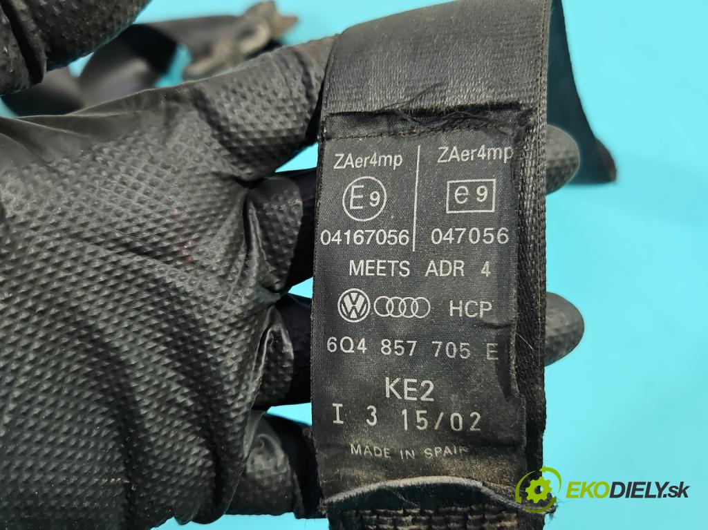Vw Polo IV 9N 2001-2009 1.9 tdi 101 HP manual 74 kW 1896 cm3 5- pas bezpečnosť: predné ľavý 6Q0857755D