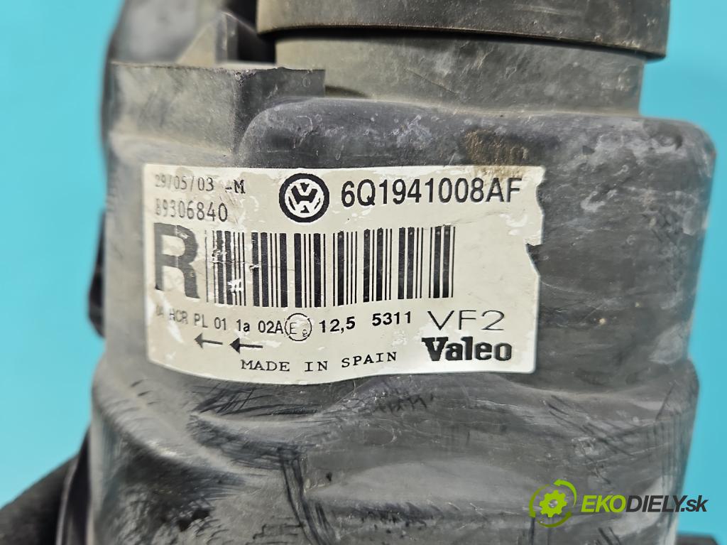 Vw Polo IV 9N 2001-2009 1.2 12v 64 hp manual 47 kW 1198 cm3 3- světlo pravý 6Q1941008AF (Pravé přední světlo)