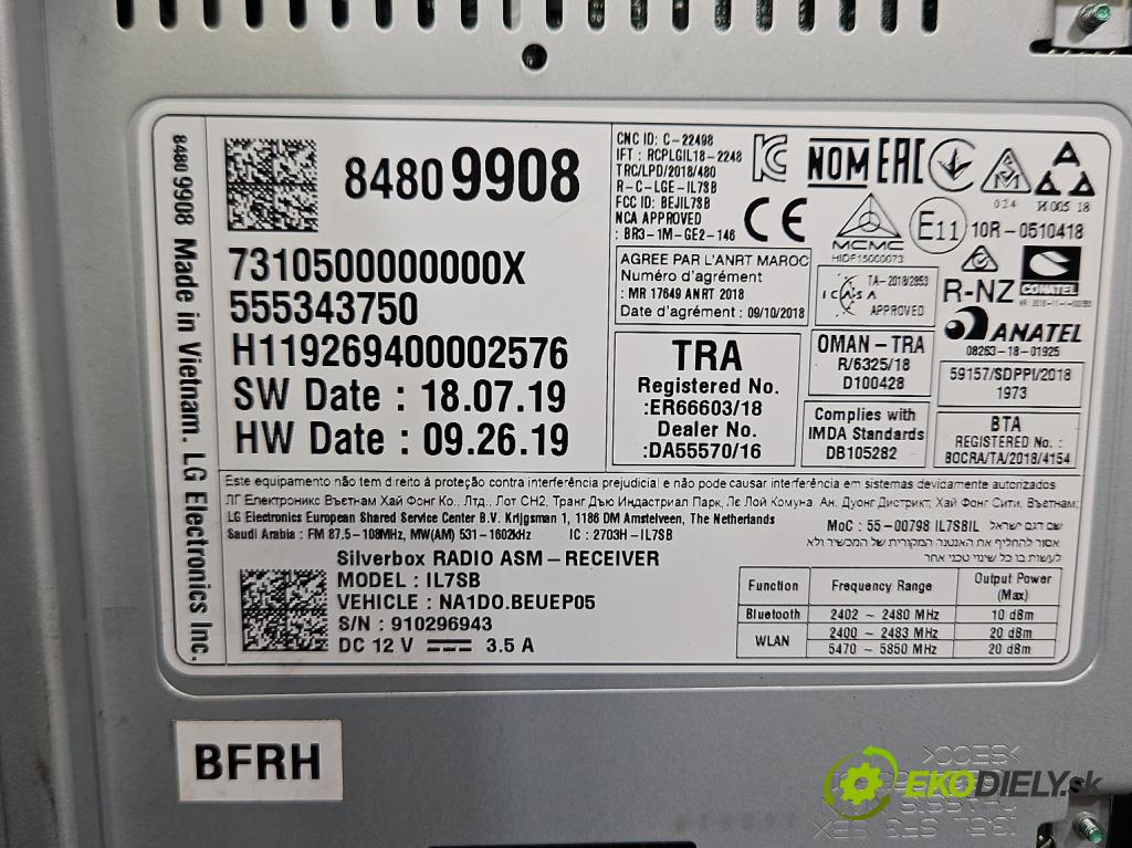 Opel Astra V 2015-2022 1.2 12V 131 HP manual 96 kW 1199 cm3 5- Radio originál 555343750