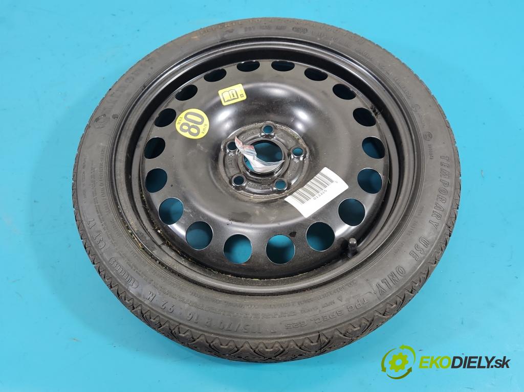 Opel Astra V  2015-2022 1.2 12V 131 HP manual 96 kW 1199 cm3 5- koleso rezervne 16