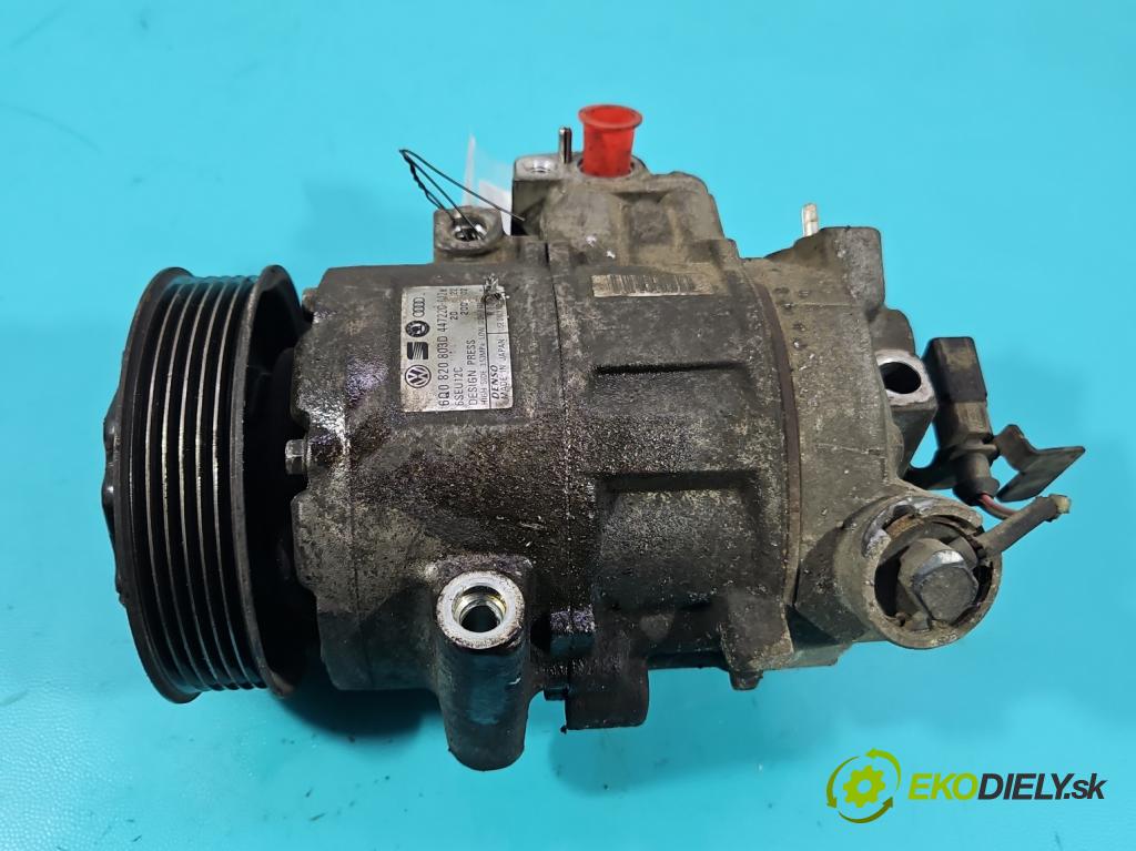 Vw Polo IV 9N 2001-2009 1.9 tdi 101 HP manual 74 kW 1896 cm3 5- Kompresor: klimatizácie 6Q0820803D (Kompresor klimatizácie)