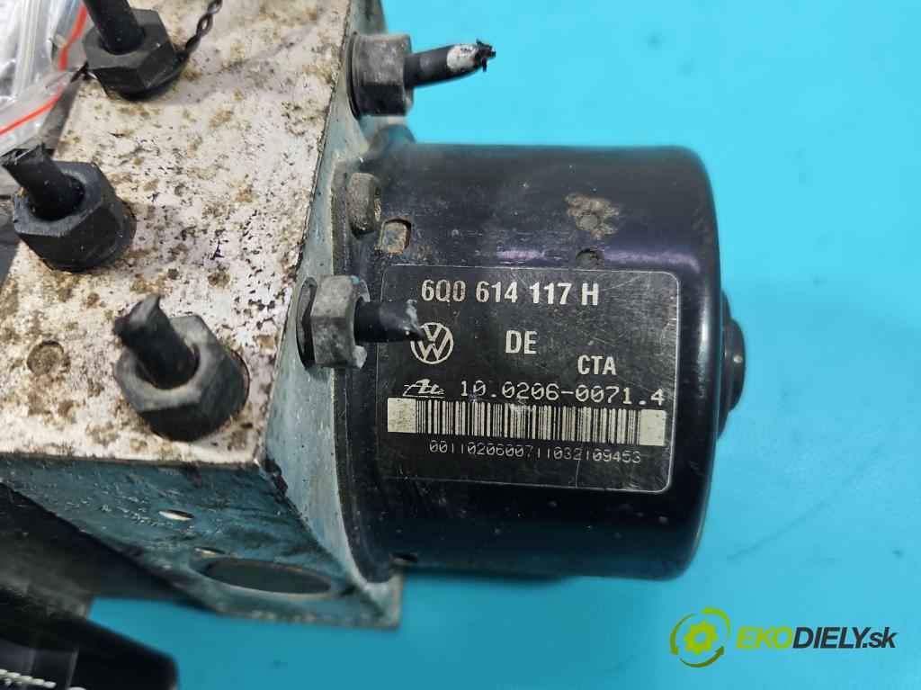 Vw Polo IV 9N 2001-2009 1.2 12v 64 HP manual 47 kW 1198 cm3 3- čerpadlo abs 6Q0614117H (Pumpa ABS)