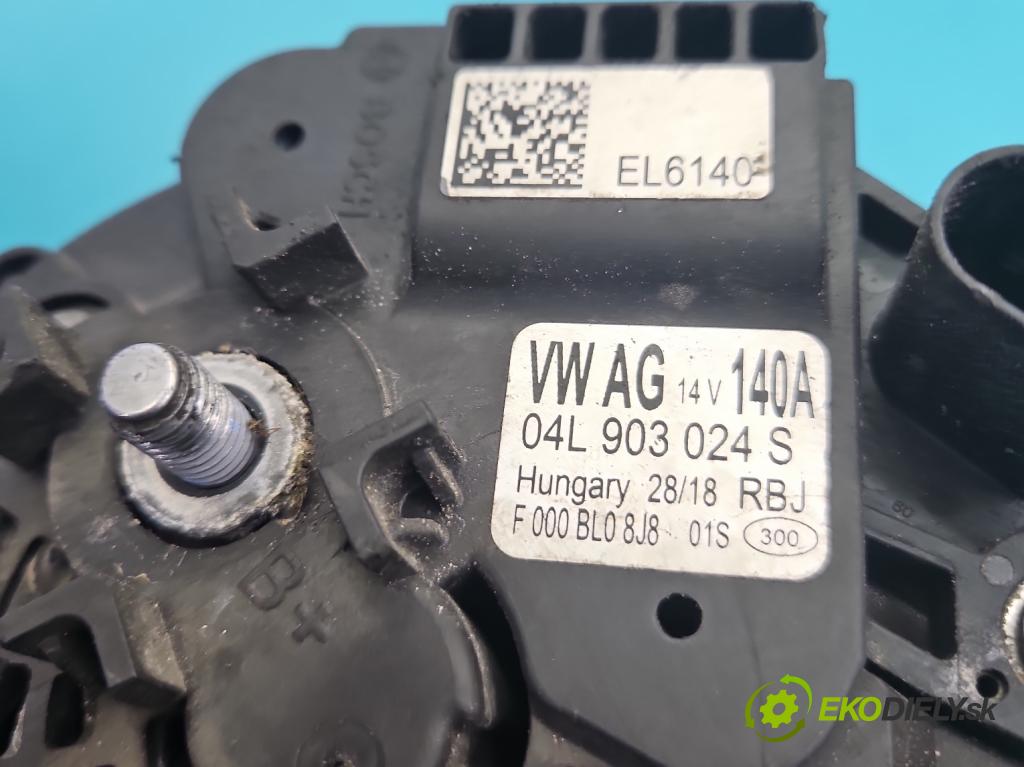 Skoda Octavia III 2013- 1.6 tdi DGT: 116 HP manual 85 kW 1598 cm3 5- Alternator 04L903024S (Alternátor)