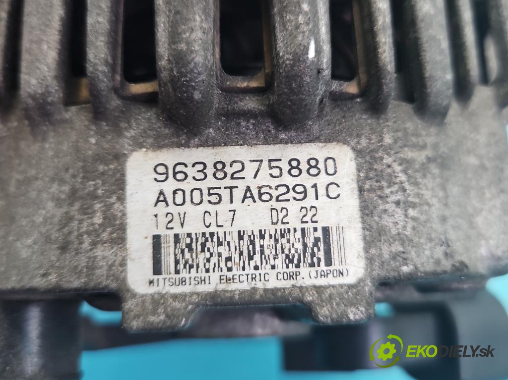 Peugeot 206 1.4 8V 75 hp manual 55 kW 1360 cm3 3- Alternator 9638275880 (Alternátor)