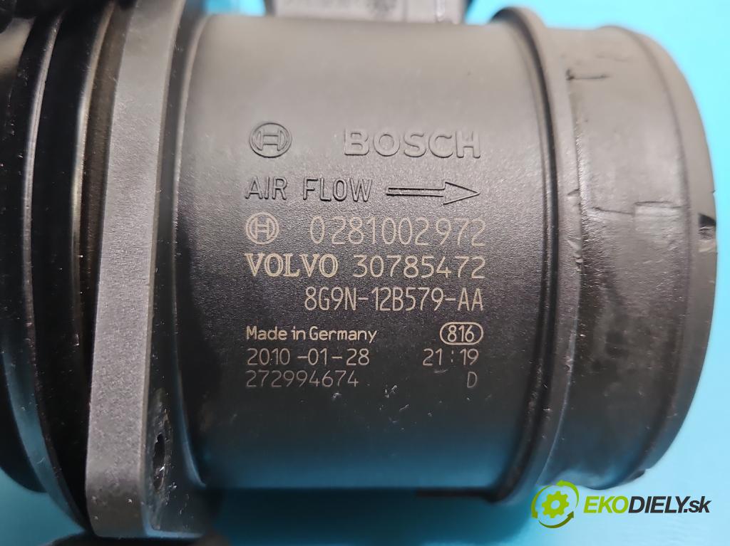 Volvo XC60 I 2008-2017 2.4d 163 HP automatic 120 kW 2400 cm3 5- průtokoměr: 0281002972 (Váha vzduchu)