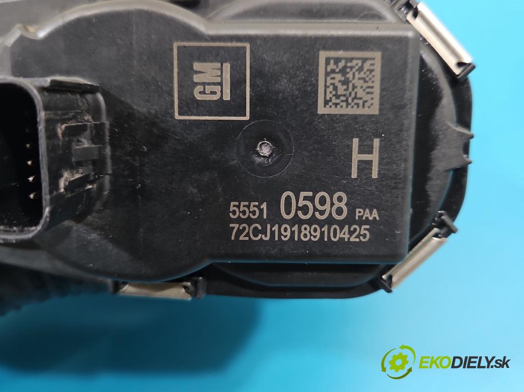 Opel Astra V  2015-2022 1.2 12V 131 HP manual 96 kW 1199 cm3 5- klapka 55510598 (Škrtiaca klapka)