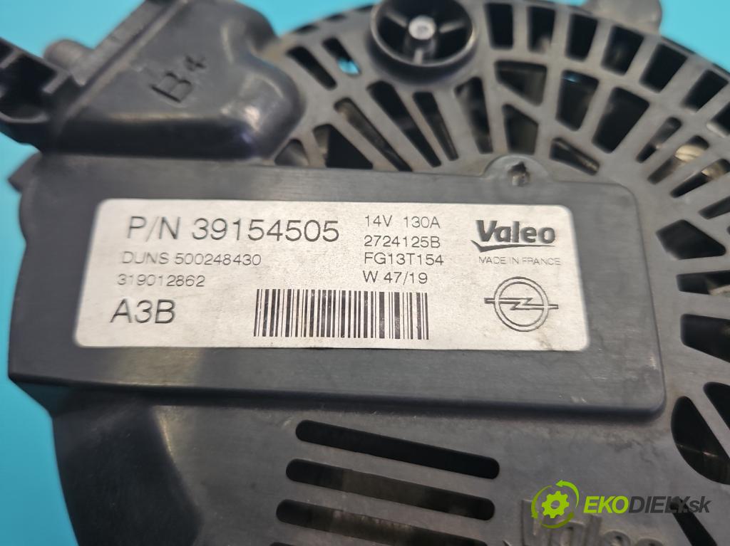 Opel Astra V  2015-2022 1.2 12V 131 HP manual 96 kW 1199 cm3 5- Alternator 39154505 (Alternátor)