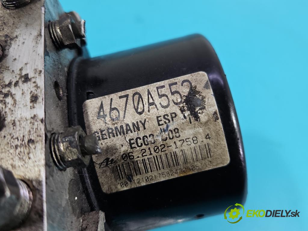 Mitsubishi Outlander II 2006-2013 2.3 DI-D 177 HP manual 130 kW 2268 cm3 5- čerpadlo abs 4670A452 (Pumpa ABS)