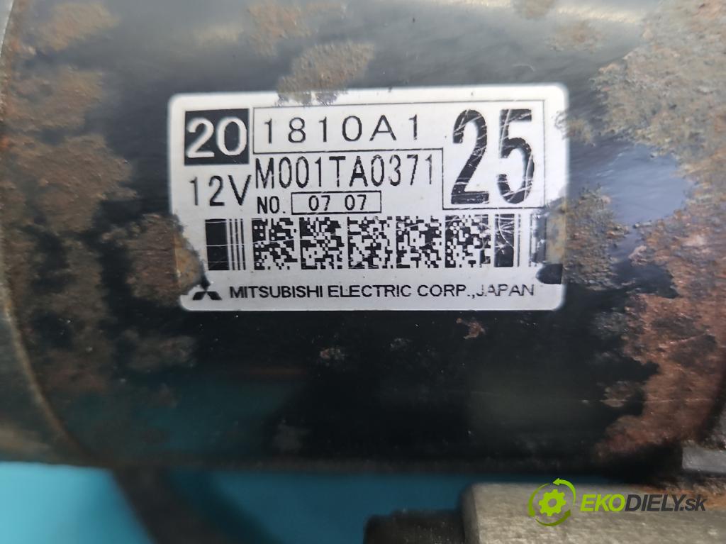 Mitsubishi Outlander II 2006-2013 2.2 DI-D 177 hp manual 130 kW 2268 cm3 5- startér: M001TA0371 (Startér)
