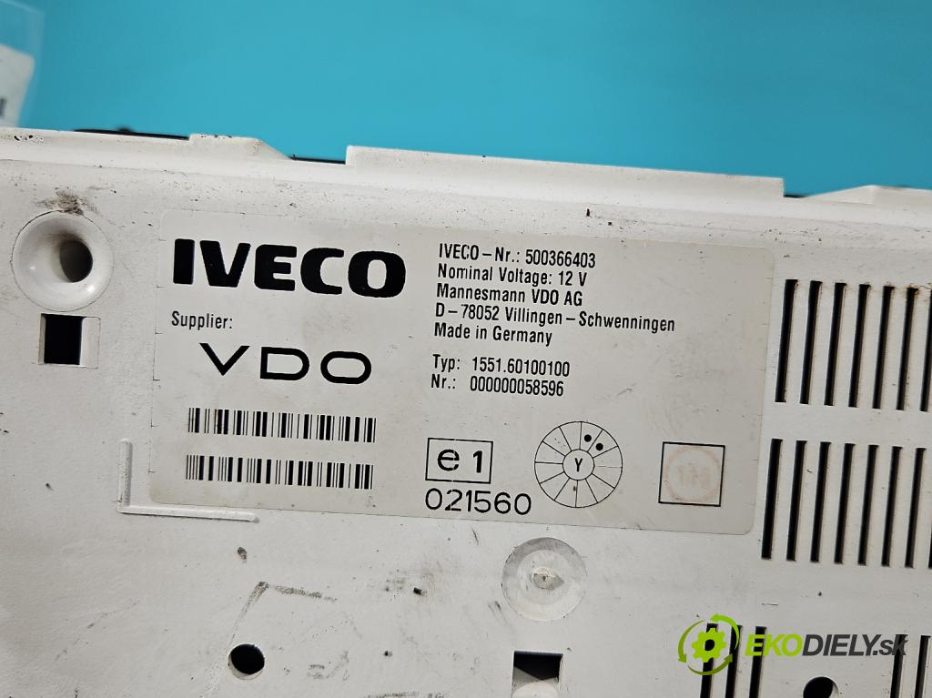 Iveco Daily III 1999-2006 2.8 HPI 116 HP manual 85 kW 2800 cm3 5- prístrojovka/ budíky 500366403 (Prístrojová doska)