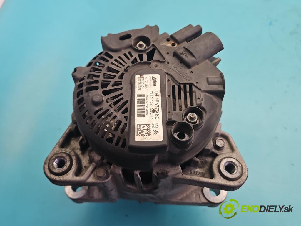 Peugeot 2008 I 2013-2019 1.2 12V 110 HP automatic 81 kW 1199 cm3 5- Alternator 9818677980 (Alternátor)