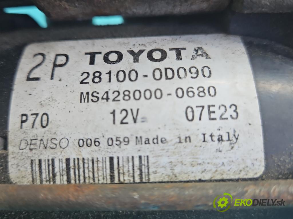 Toyota Avensis II T25 2003-2008 1.8 vvti 129 HP manual 95 kW 1794 cm3 5- štartér 28100-0D090 (Štartér)